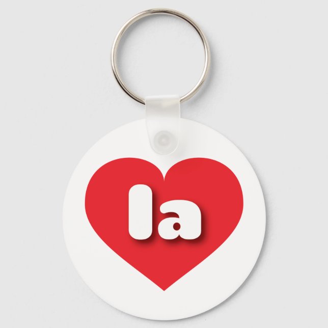 la red heart - I love la Key Ring (Front)
