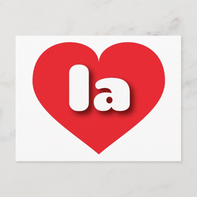 la red heart - I love la Postcard (Front)