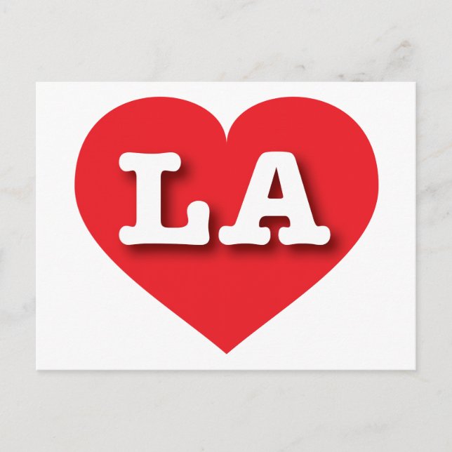 LA Red Heart - I love LA Postcard (Front)