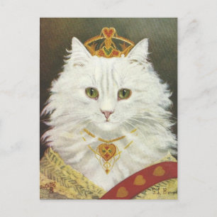 La reine chat postcard