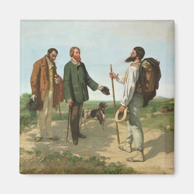 La Rencontre, or Bonjour Monsieur Courbet, 1854 Magnet (Front)