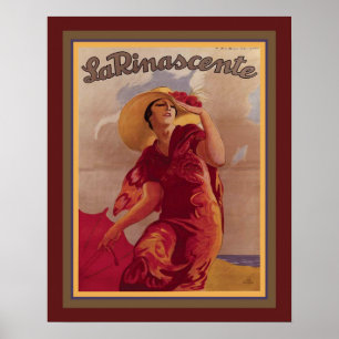 "La Rinascente" Art Deco Fashion Poster