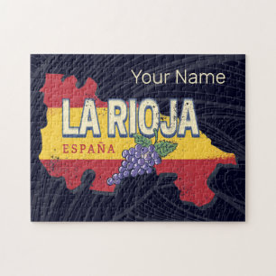La Rioja Spain Retro Region Vines Vintage Wine Jigsaw Puzzle
