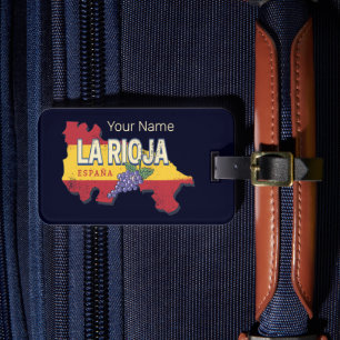 La Rioja Spain Retro Region Vines Vintage Wine Luggage Tag
