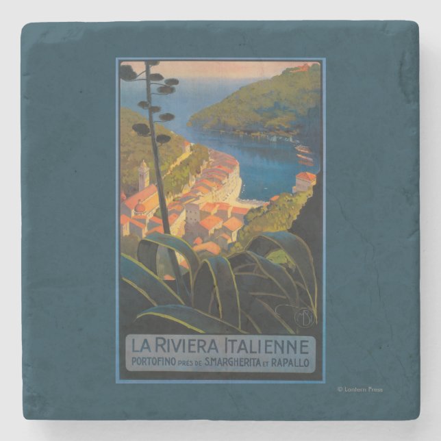 La Riviera Italienne Stone Coaster (Front)