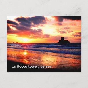 La Rocco tower at sunset, Jersey Postcard