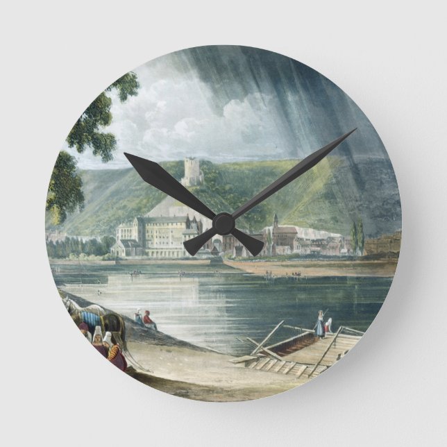 La Roche, from 'Views on the Seine', engraved by T Round Clock (Front)