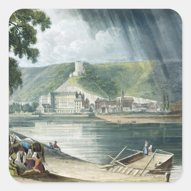 La Roche, from 'Views on the Seine', engraved by T Square Sticker (Front)