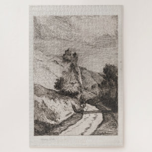 La Roche-Guyon (1866) by Camille Pissarro Jigsaw Puzzle