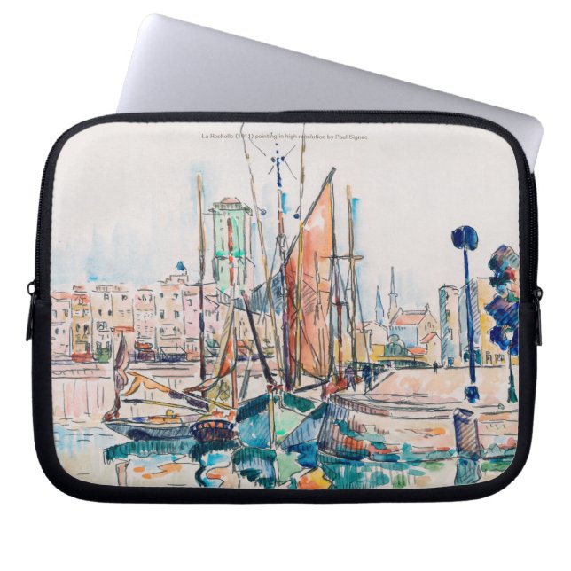 La Rochelle (1911) painting by Paul Signac Laptop Sleeve (Front)