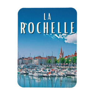 La Rochelle Photo Vintage Magnet