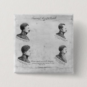 La Rochelle plot, portraits of the four 15 Cm Square Badge