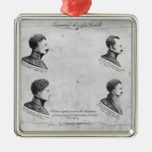 La Rochelle plot, portraits of the four Metal Tree Decoration