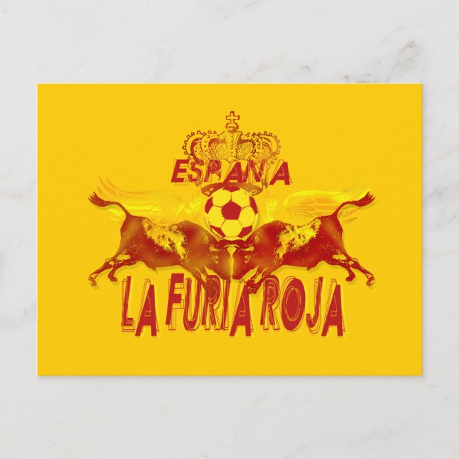 La Roja Twin Toros Raging Bulls futbol kings Postcard (Front)
