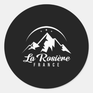 La Rosière France Ski Resort Skiing Snowboarding S Classic Round Sticker