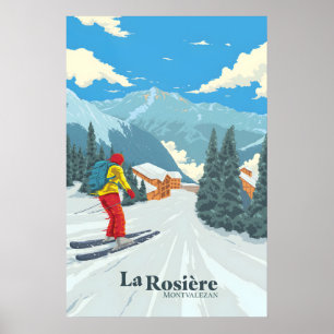La Rosiere Ski Resort Travel Poster