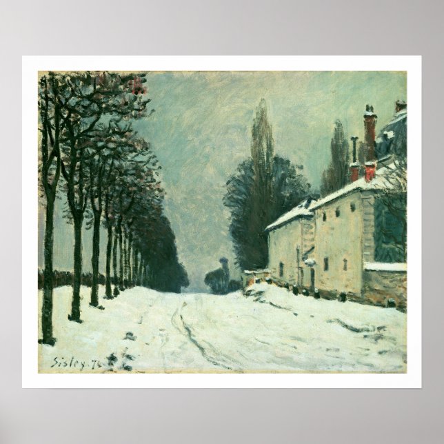 La Route de Louveciennes, Hiver, 1874 (oil on canv Poster (Front)