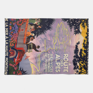 La route des Alpes Tea Towel