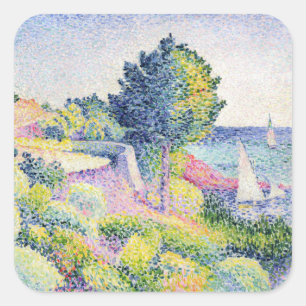 La Route sur la Cote Square Sticker