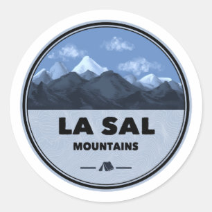 La Sal Mountains Utah Camping Classic Round Sticker