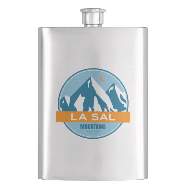 La Sal Mountains Utah Hip Flask (Front)