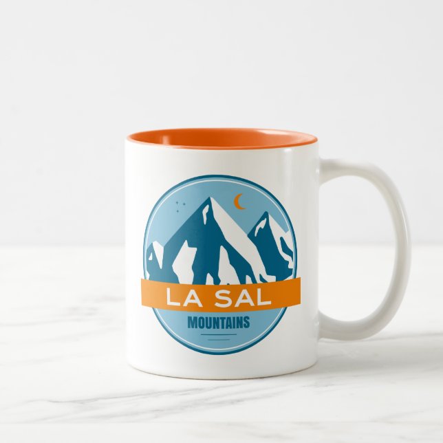 La Sal Mountains Utah Two-Tone Coffee Mug (Right)