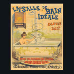 La Salle de Bain Ideale 1900 Art Nouveau Poster<br><div class="desc">Great quality poster featuring a 1900 Art Nouveau advertisement for La Salle de Bain Ideale ( the ideal bathroom) Richard Lenoir Paris. Illustrated by Raymond Tournon.</div>
