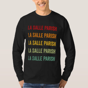 La Salle Parish County Louisiana Rainbow Text Desi T-Shirt