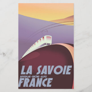 La Savoie Auvergne-Rhône-Alpes travel poster. Stationery