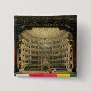 La Scala, Milan, during a performance 15 Cm Square Badge
