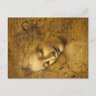 La Scapigliata, 1508 by Leonardo da Vinci Holiday Postcard