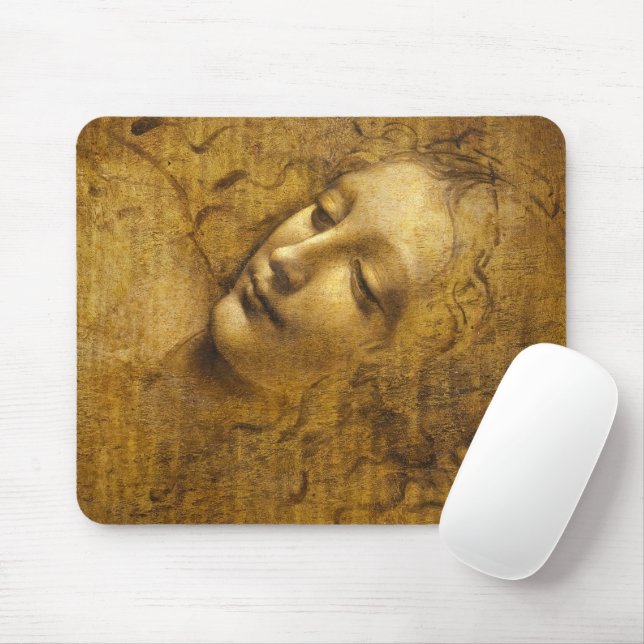 La Scapigliata, 1508 by Leonardo da Vinci Mouse Mat (With Mouse)