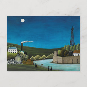 La Seine a Suresnes by Henri Rousseau, Vintage Art Postcard