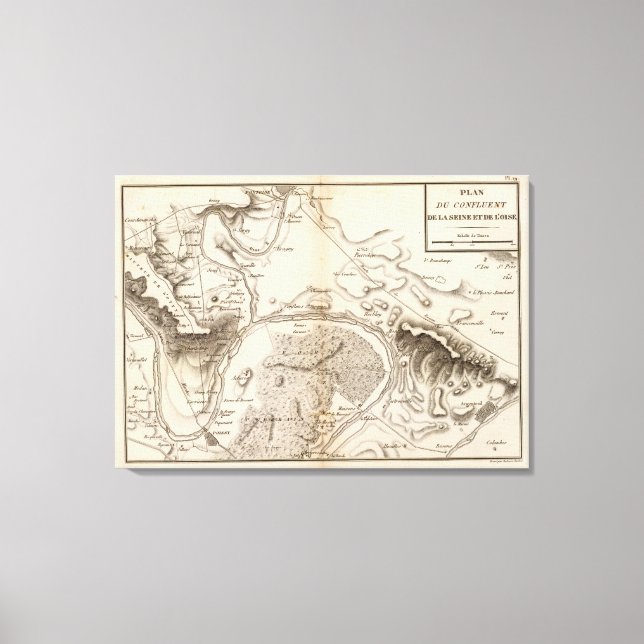 La Seine, l'Oise Canvas Print (Front)