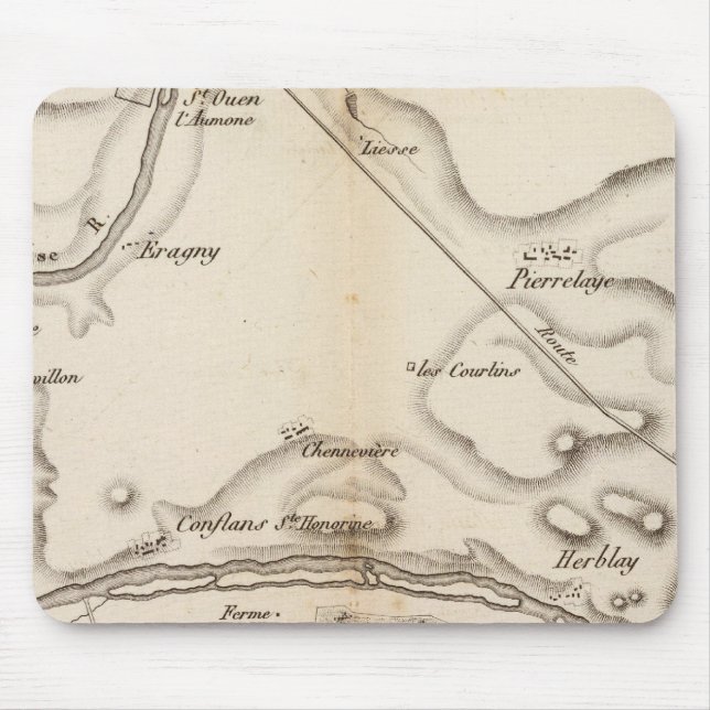 La Seine, l'Oise Mouse Mat (Front)