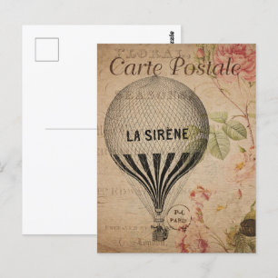 La Seréne Hot Air Balloon Postcard