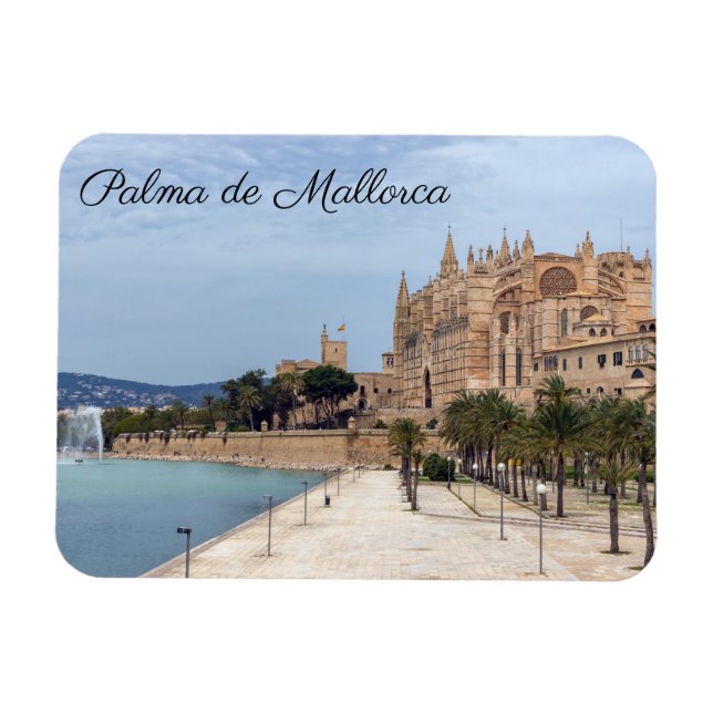 La Seu, the Cathedral of Palma de Mallorca - Spain Magnet (Horizontal)