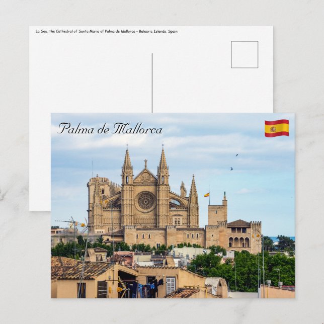 La Seu, the Cathedral of Palma de Mallorca - Spain Postcard (Front/Back)