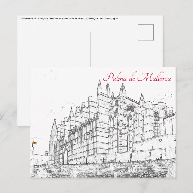 La Seu, the Cathedral of Palma de Mallorca - Spain Postcard (Front/Back)
