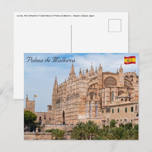 La Seu, the Cathedral of Palma de Mallorca - Spain Postcard (Front/Back)