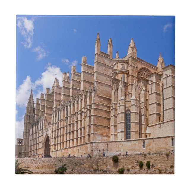La Seu, the Cathedral of Palma de Mallorca - Spain Tile (Front)