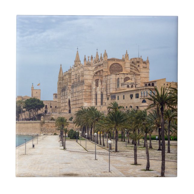 La Seu, the Cathedral of Palma de Mallorca - Spain Tile (Front)