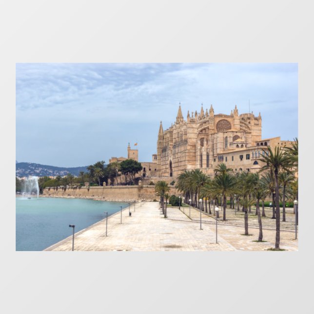 La Seu, the Cathedral of Palma de Mallorca - Spain Window Cling (Sheet)