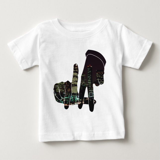 LA skyline hands Baby T-Shirt (Front)