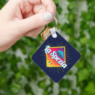 La Spezia Liguria Italy Retro Cruise Ship Vintage Key Ring