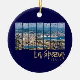 La Spezia Liguria Italy Vintage Souvenir Ceramic Tree Decoration