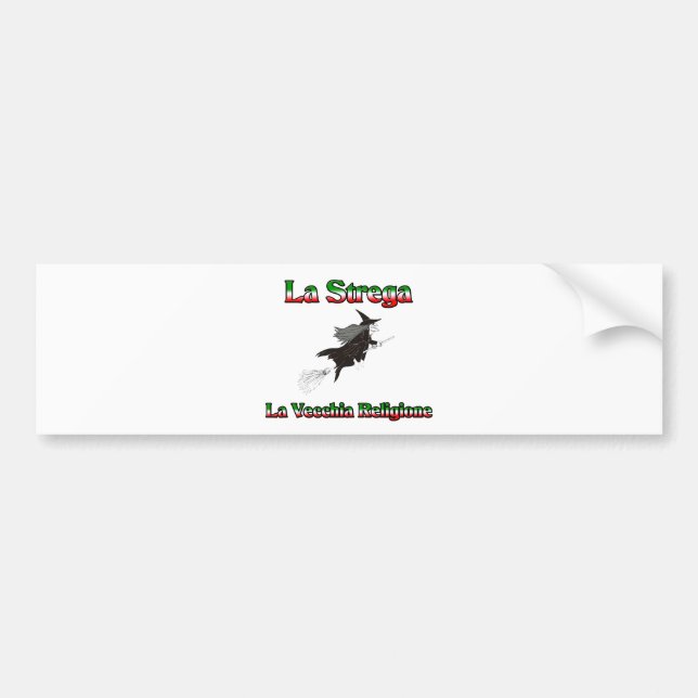 La Strega the Italian Halloween witch. Bumper Sticker (Front)