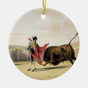 La Suerte de la Capa, 1865 (colour litho) Ceramic Tree Decoration