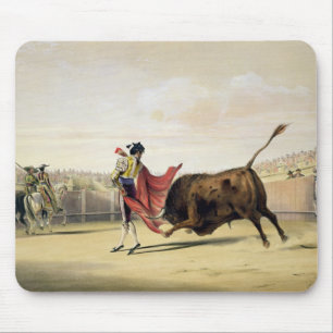 La Suerte de la Capa, 1865 (colour litho) Mouse Mat