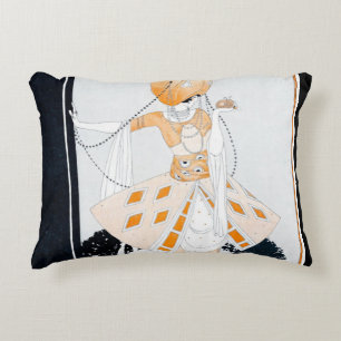 La Sultane - Vintage Fashionable Art Deco Lady Decorative Cushion